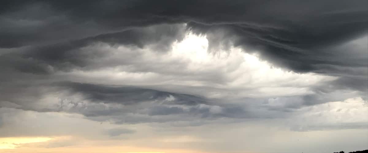 Storm coming in.