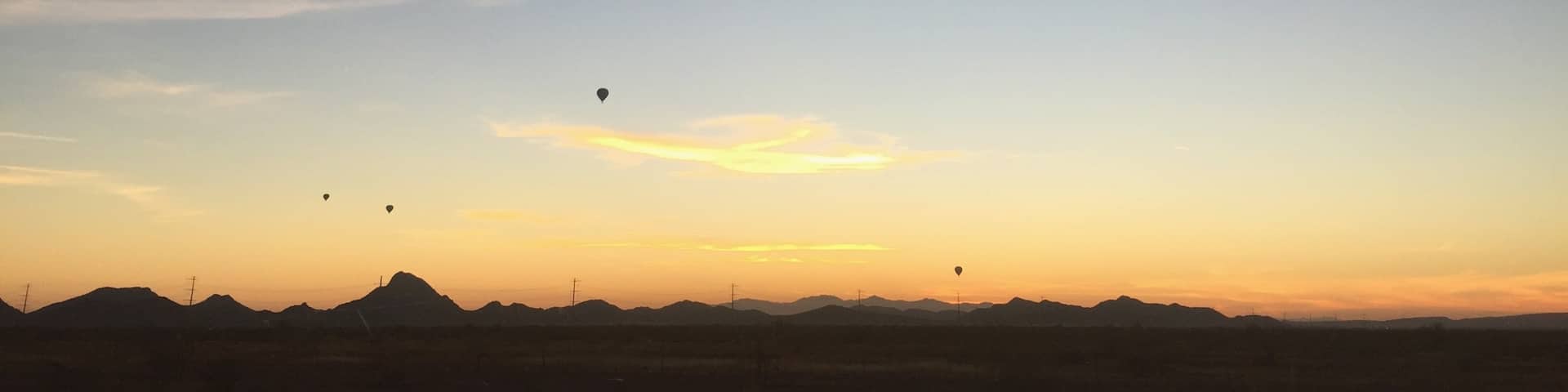 Hot air balloons in a #phoenix sunset!