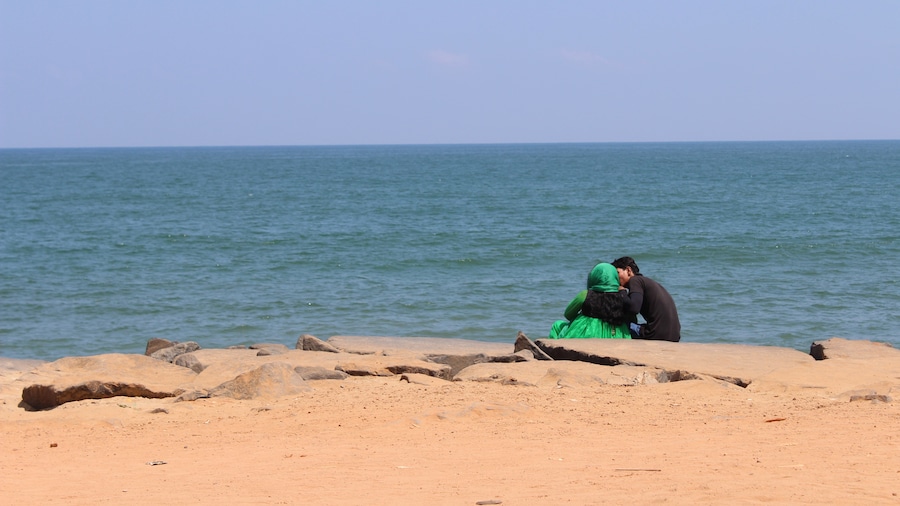 Playa y paseo marítimo de Puducherry
