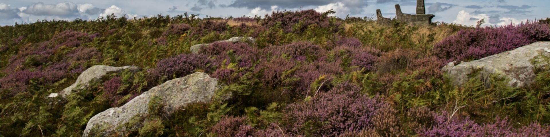 The Monks Cross different one's can be found all over the Yorkshire Moors as a landmark for the monks walking to and from Whitby on the east coast. Sitting on top of a hill with views all round including a view of Whitby in the far distance.