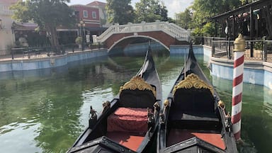 Gondola rides inside The Venezia... brings back memories of Venice....