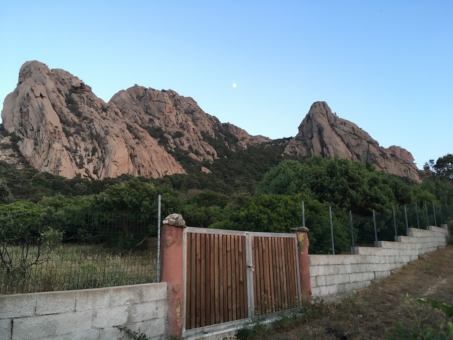 Majestic granite hills in San pantaleo