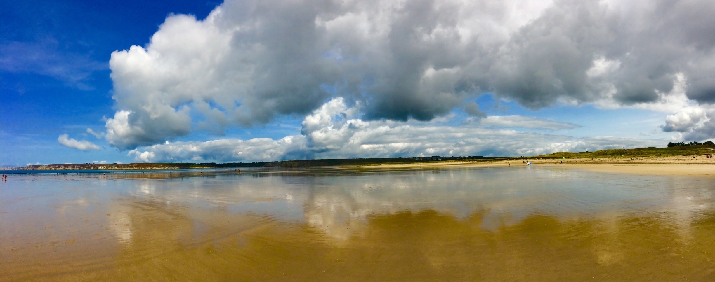 I liked the reflection of the clouds on the wet sand at low tide. 