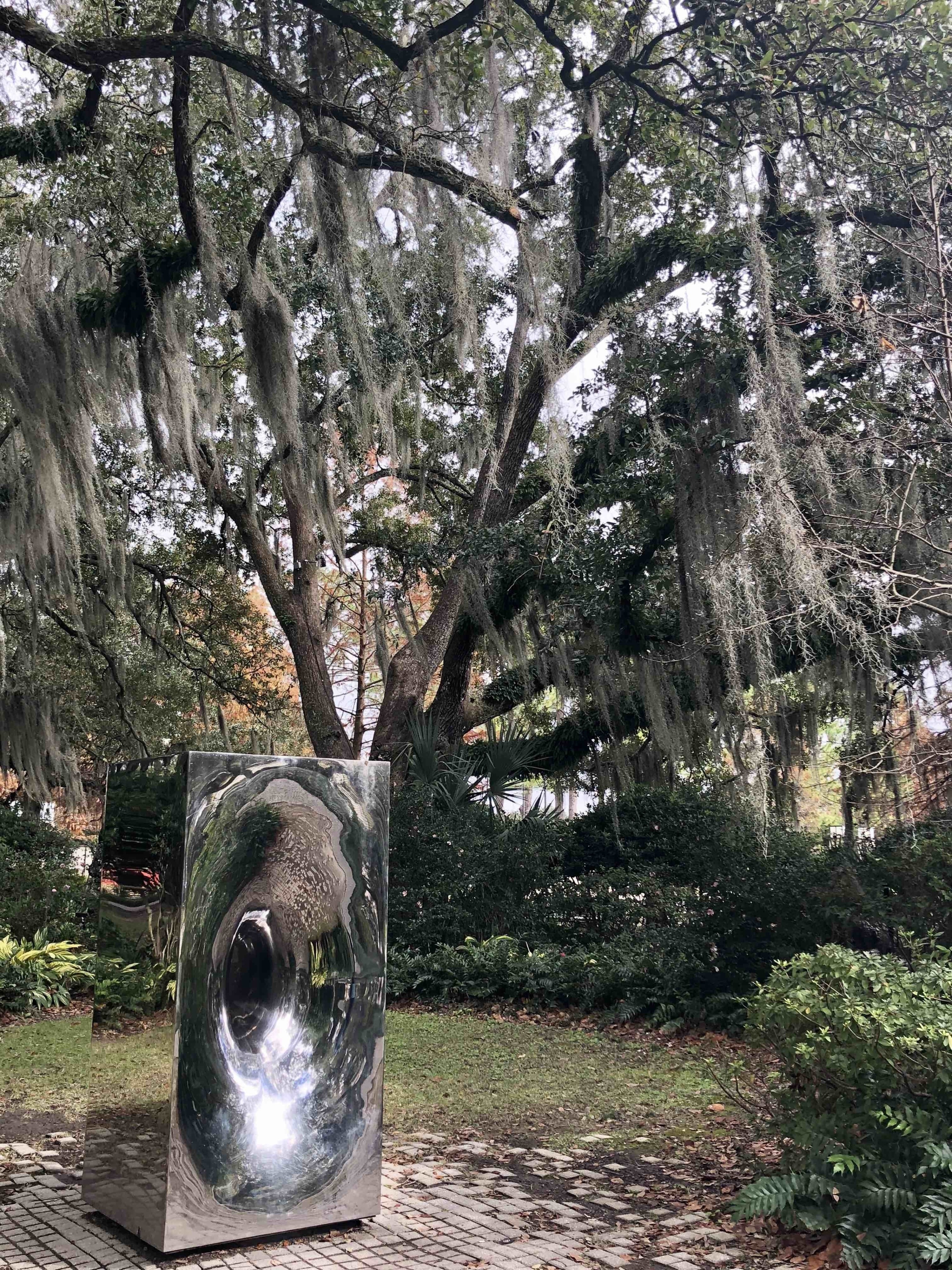 Located within New Orleans City Park this free five acre sculpture garden has some very creative pieces including this untitled stainless steel piece which dates to 1997.