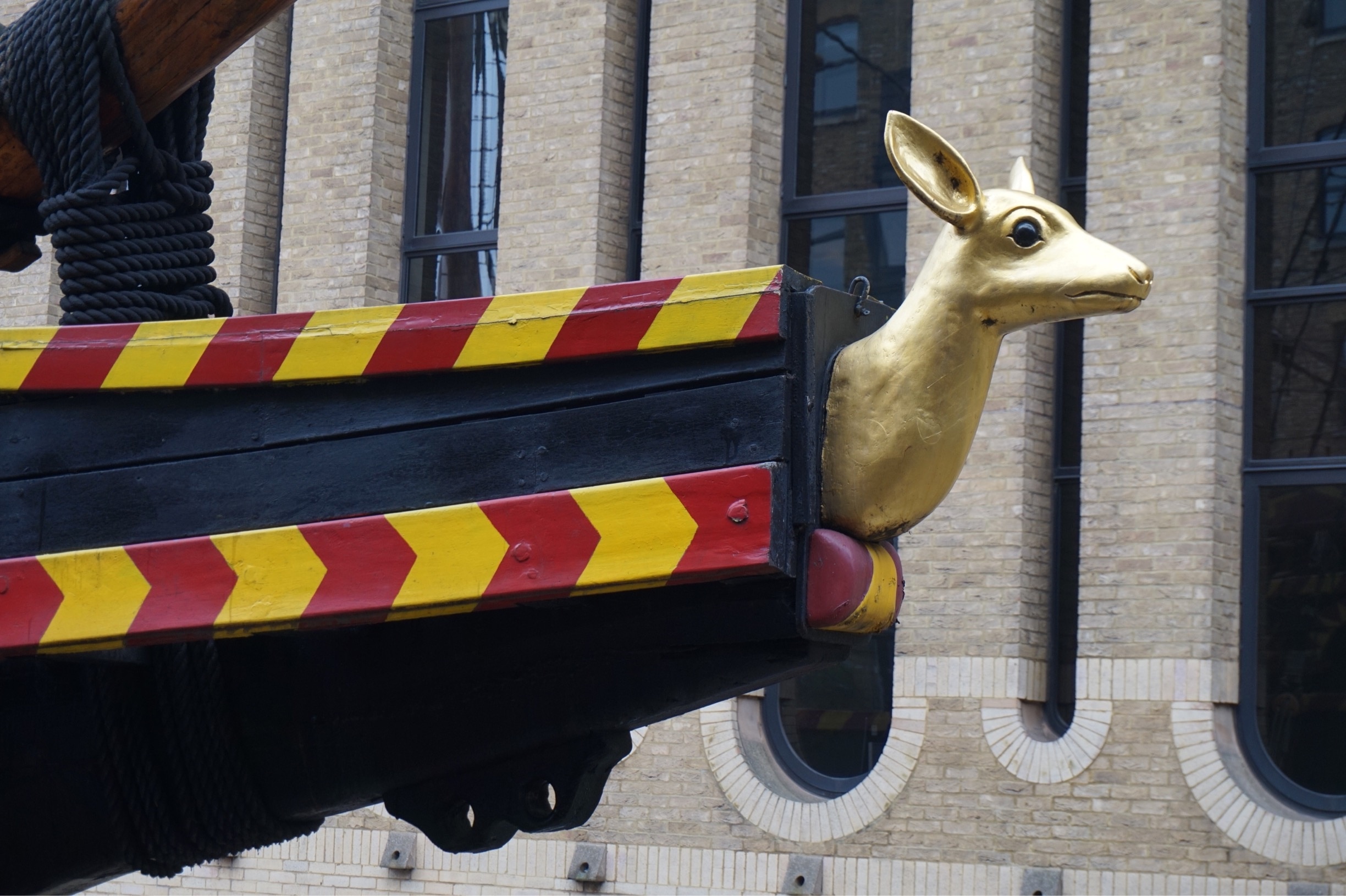 The figurehead of the Golden Hinde
