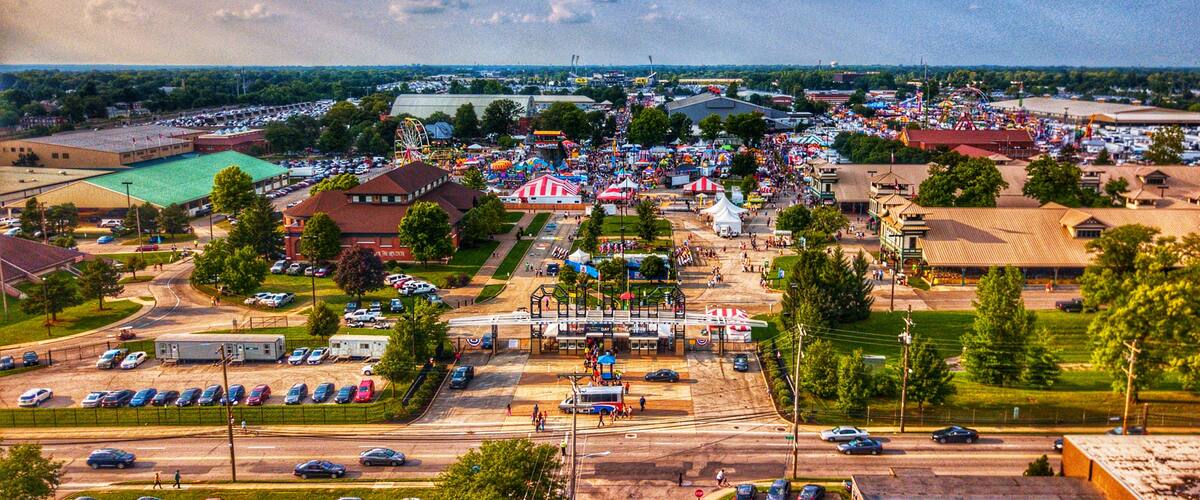 Hovering just south of the 11th street entry to the Ohio State Fairgrounds