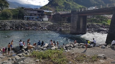 Locals taking a break from the climate. Rio Verde, Ecuador