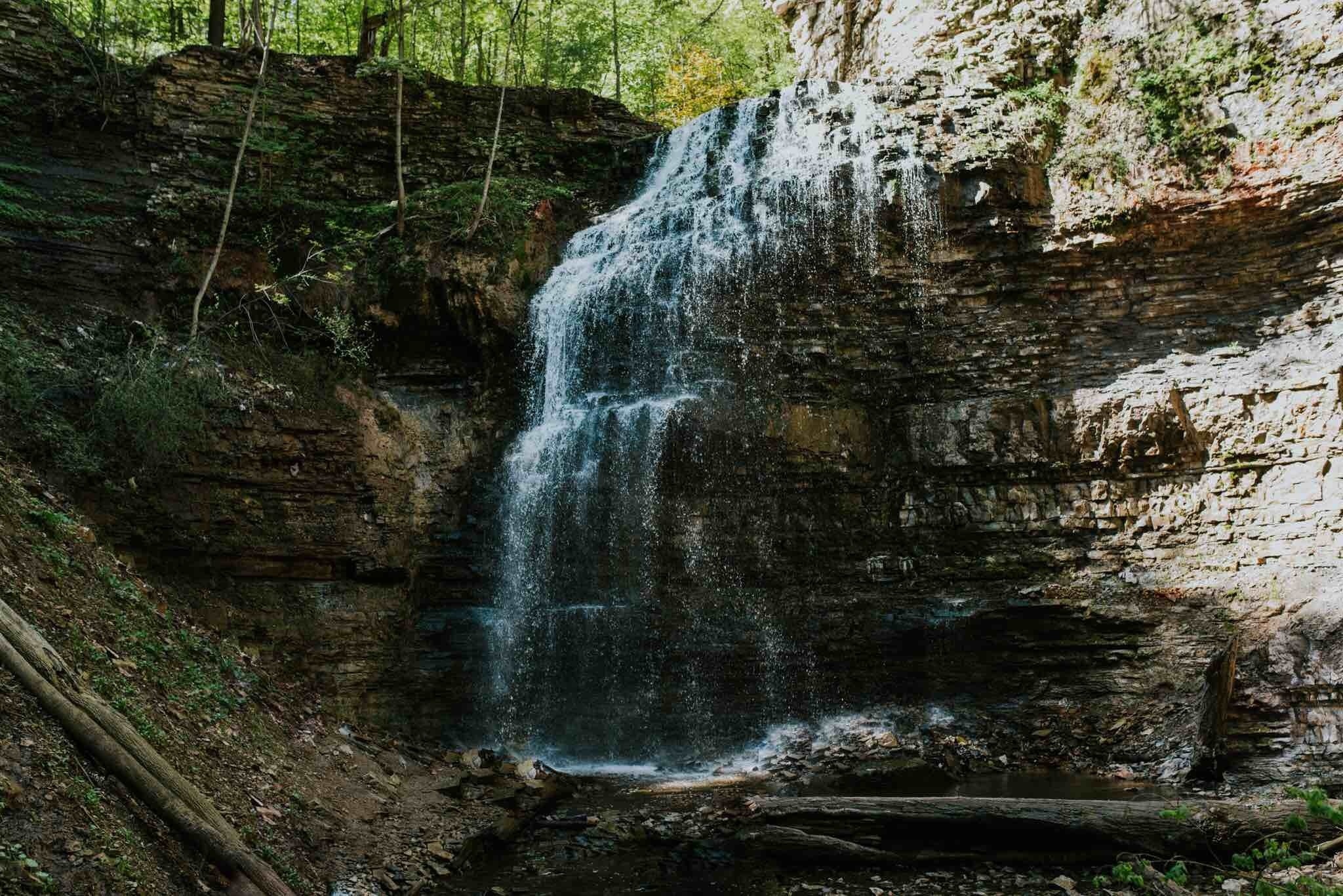 Beautiful waterfall, a short hike from the parking area. Parking is limited so get there early!