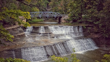 Right off the highway outside of Cleveland is this small park with a nice view of the falls. Parking lot can sneak up on you. #BVStrove #waterfall