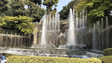 Enjoy walking in the garden.  You can see the combination of big springs and waterfalls with colorful plants and flowers.