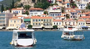 Pittoresque view from Peloponnese to the Island of Poros