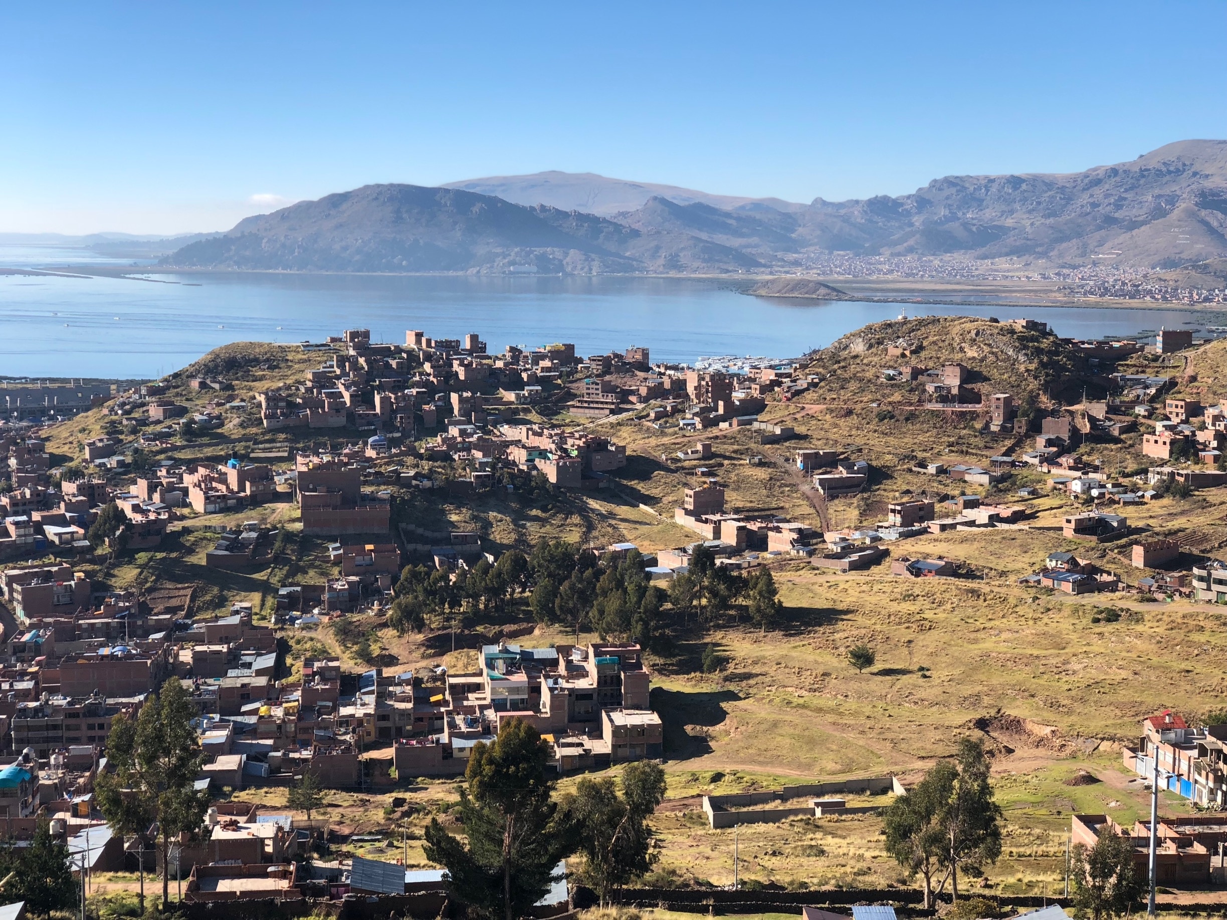 Panama view of Puno and Lake Titicaca 