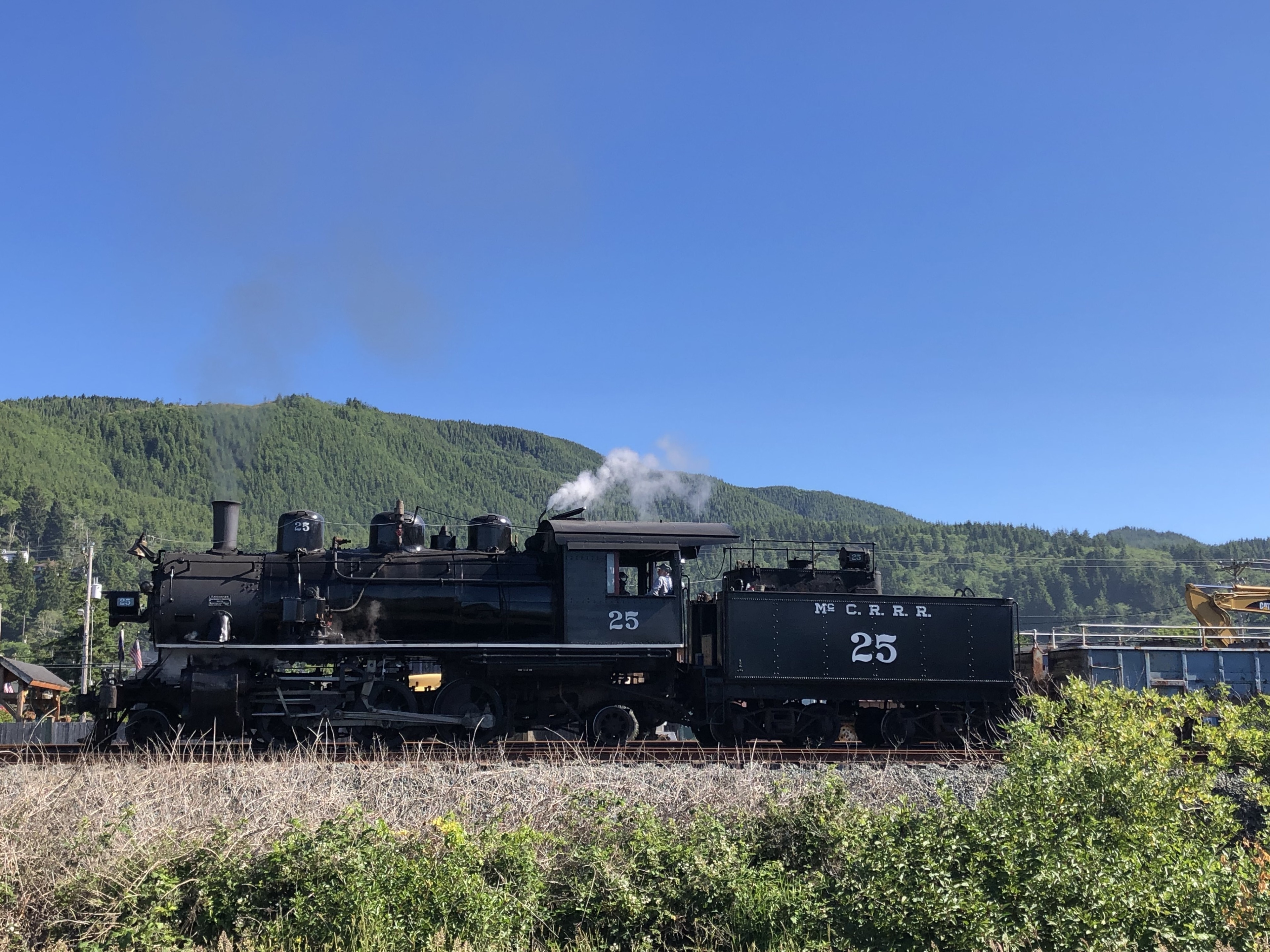 Authentic steam train that travels along a beautiful section of the Oregon Coast.