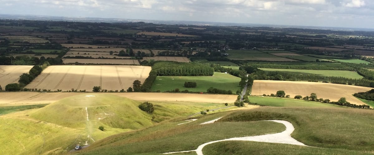 Storm clouds over the Uffington White Horse