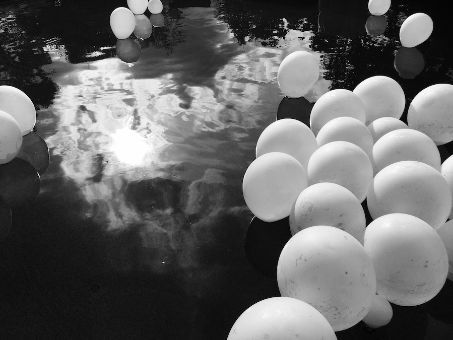 Decorations at summer wedding