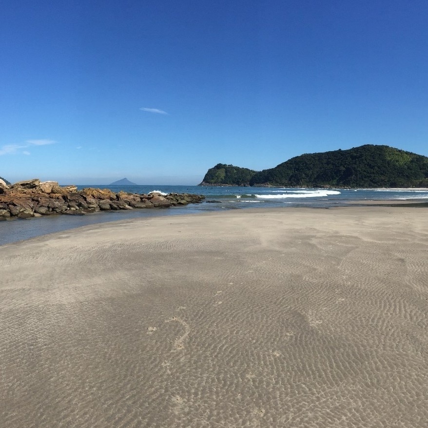 The river coming down from the rainforest is crystalline clear and comes into the Atlantic Ocean. The beach was beautiful, pristine. Not far from Rio or Sao Paulo. A beautiful gem