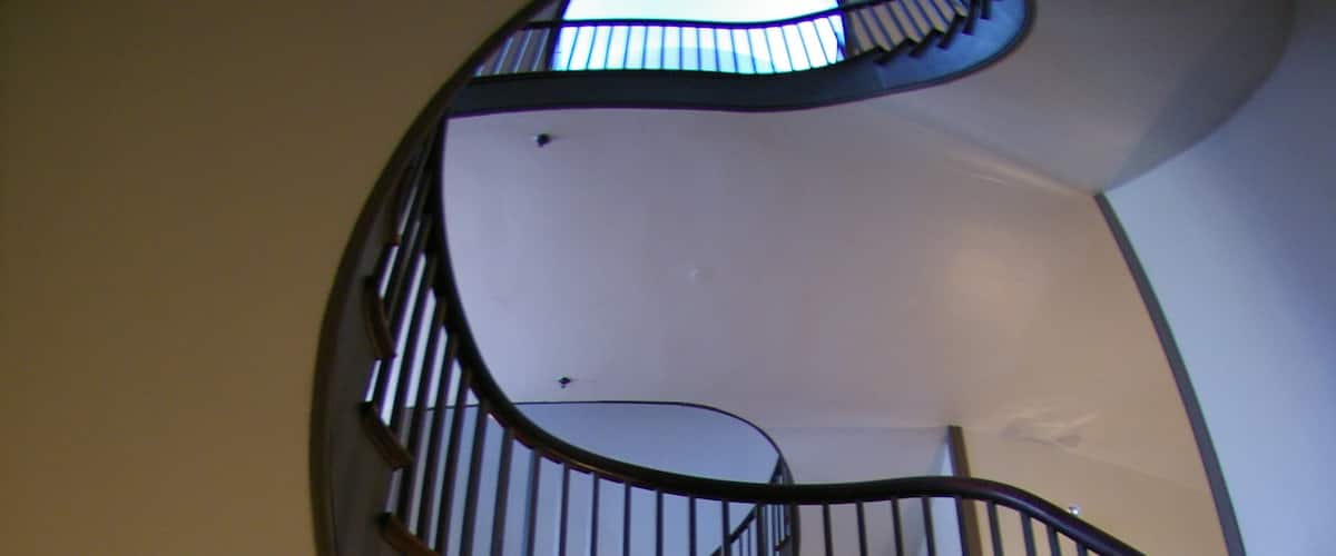 Double spiral staircases built by young Shaker man circa 1840
