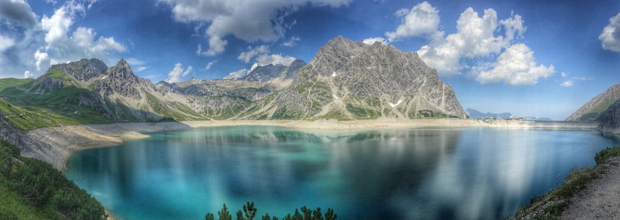 IPhone pano,Lünersee,Vorarlberg,Austria