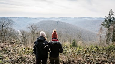 Together enjoying the view over the Ourthe Valley in the Ardens. #belgium #hiking #places #troveon