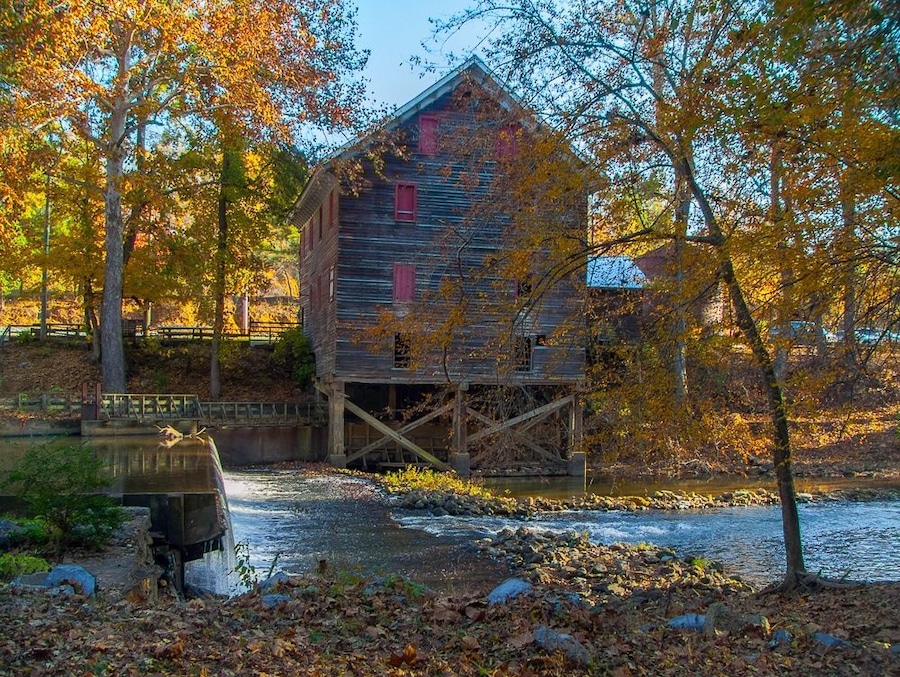 This is a great place to spend an afternoon and get a bit of history at the same time. Lots of trails around it and you can go inside the mill and see how it worked. The covered bridge next to it is one of the oldest in the state.