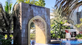 Poolside of the Conrad hotel Dubai