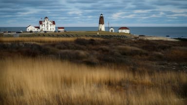 The Point Judith Light is located on the west side of the entrance to Narragansett Bay, Rhode Island as well as the north side of the eastern entrance to Block Island Sound. The confluence of two waterways make this area busy with water traffic and the waters around Point Judith are very cold and dangerous. 
The site is very picturesque with plenty of locations to enjoy the seascape and take photos. The grounds are open to the public and there is enough parking space but the lighthouse itself has restricted accessibility since is still an active Coast Guard Station.
#lighthouse