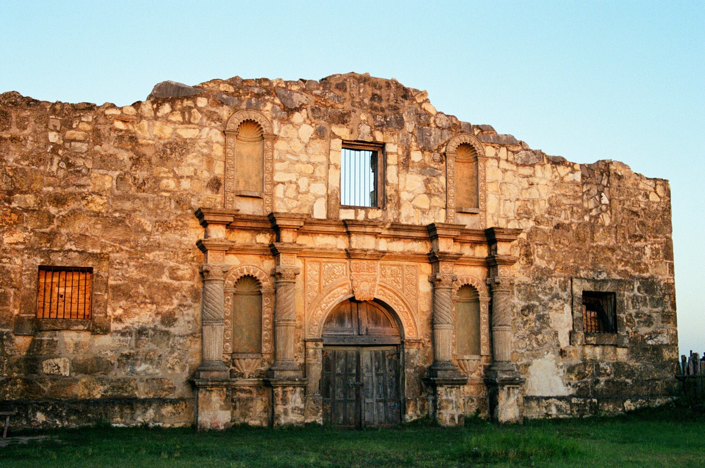 John Wayne had this built on Happy Shanahan's Ranch just north of Bracketville TX.  Replica of the Original Alamo.  Only this one is facing East.  So I was able to capture the early morning light.  I spent three days and two nights photographing the grounds, during a full moon.

Most uplifting and inspiring shoot

#tnkarts #architecture #trover #johnwayne #thealamo #bracketvilletx