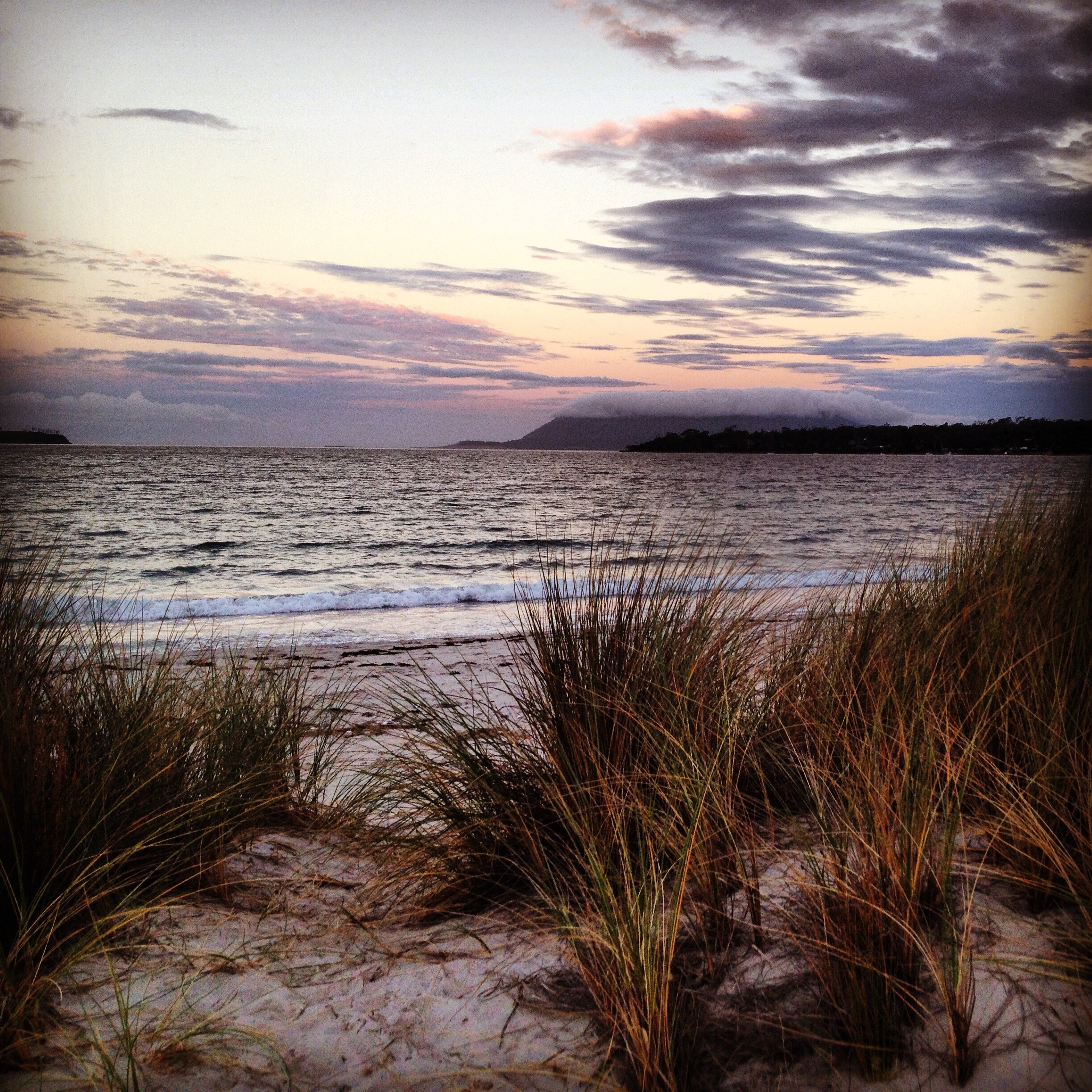 The view to Maria Island from Orford Beach. #weekendgetaway #australia #sunset