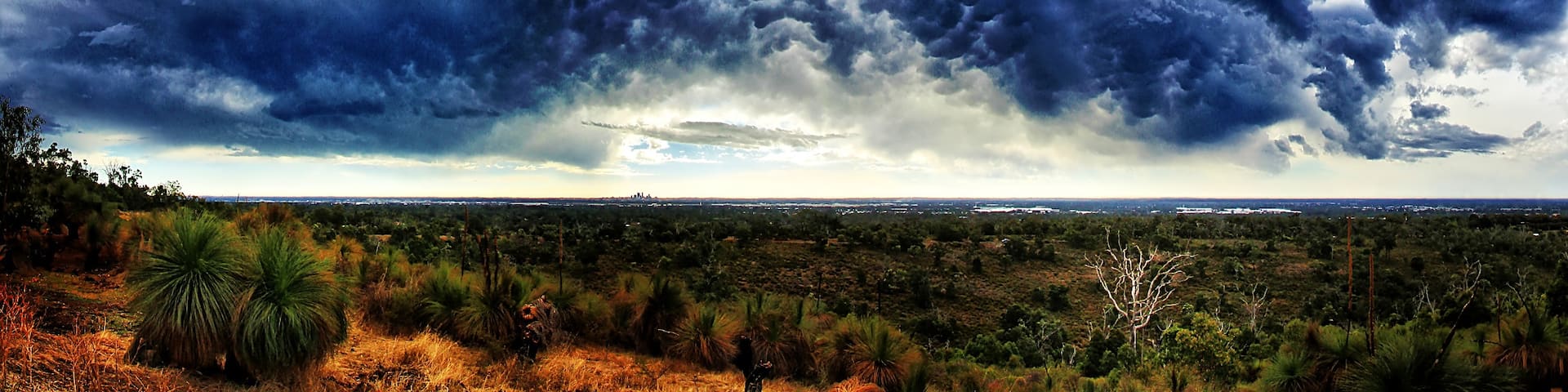 No matter what the weather condition is, you're guaranteed to get an amazing view of Perth city. Today just happened to be a stormy one :)