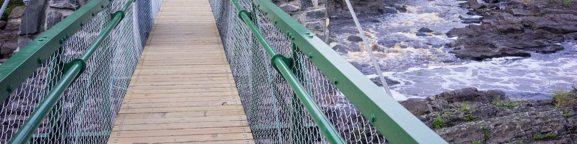 Newly reconstructed Swinging Bridge at Jay Cooke State Park, Duluth, MN