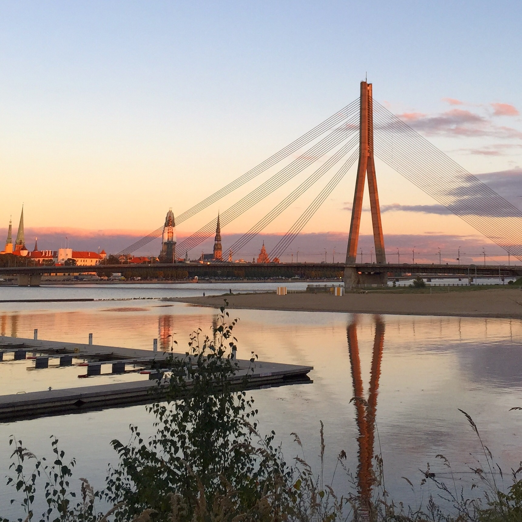 On of my favorite views in the world, the Vanšu Bridge over the Daugava river in #Riga, #Latvia. #Baltic 