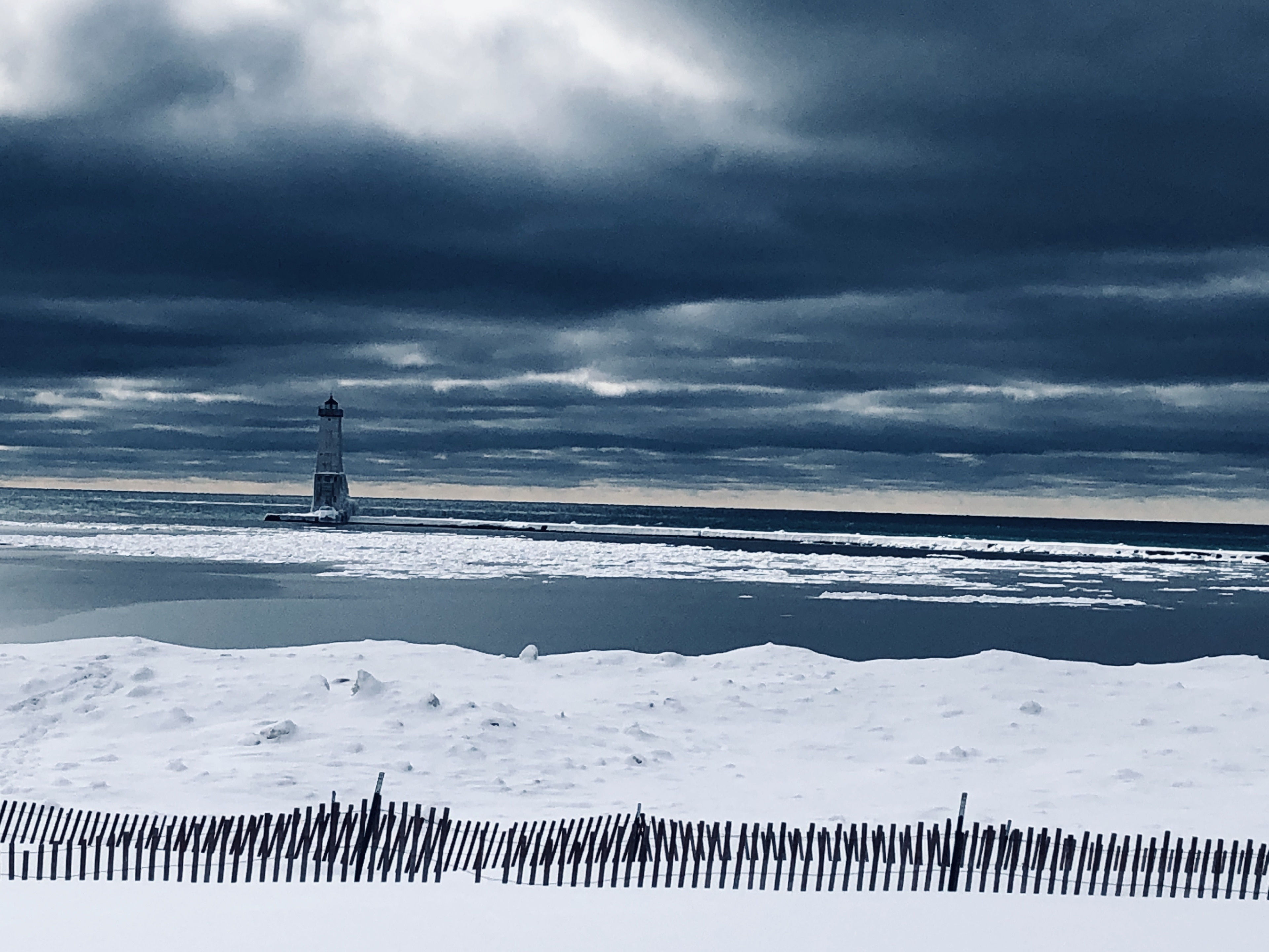 Lake Michigan is stunning in the winter months.