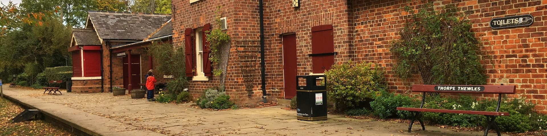 These tea rooms are in the old Station house in Thorpe Thewles. It's on an old disused railway line. Now the Home of a family park, walking and cycling routes and even has an observatory