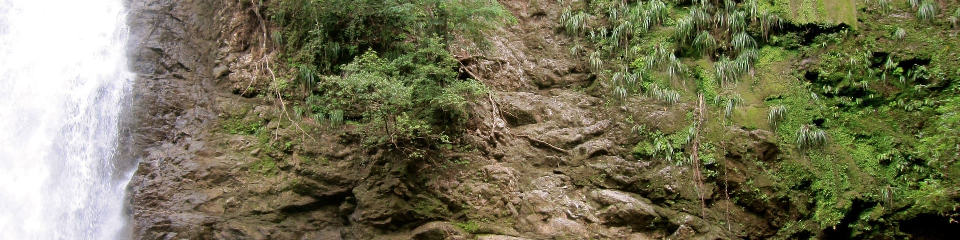 These are the Montezuma waterfalls-- and there are two more above this big one that you can jump off! 
Only a 20-30 minute hike up to the top. Be sure let a local show you the longer way around to hike to the 2nd and 3rd falls rather than climb up waterfall itself.
To find them you just go behind the Mariposario bed and breakfast.
