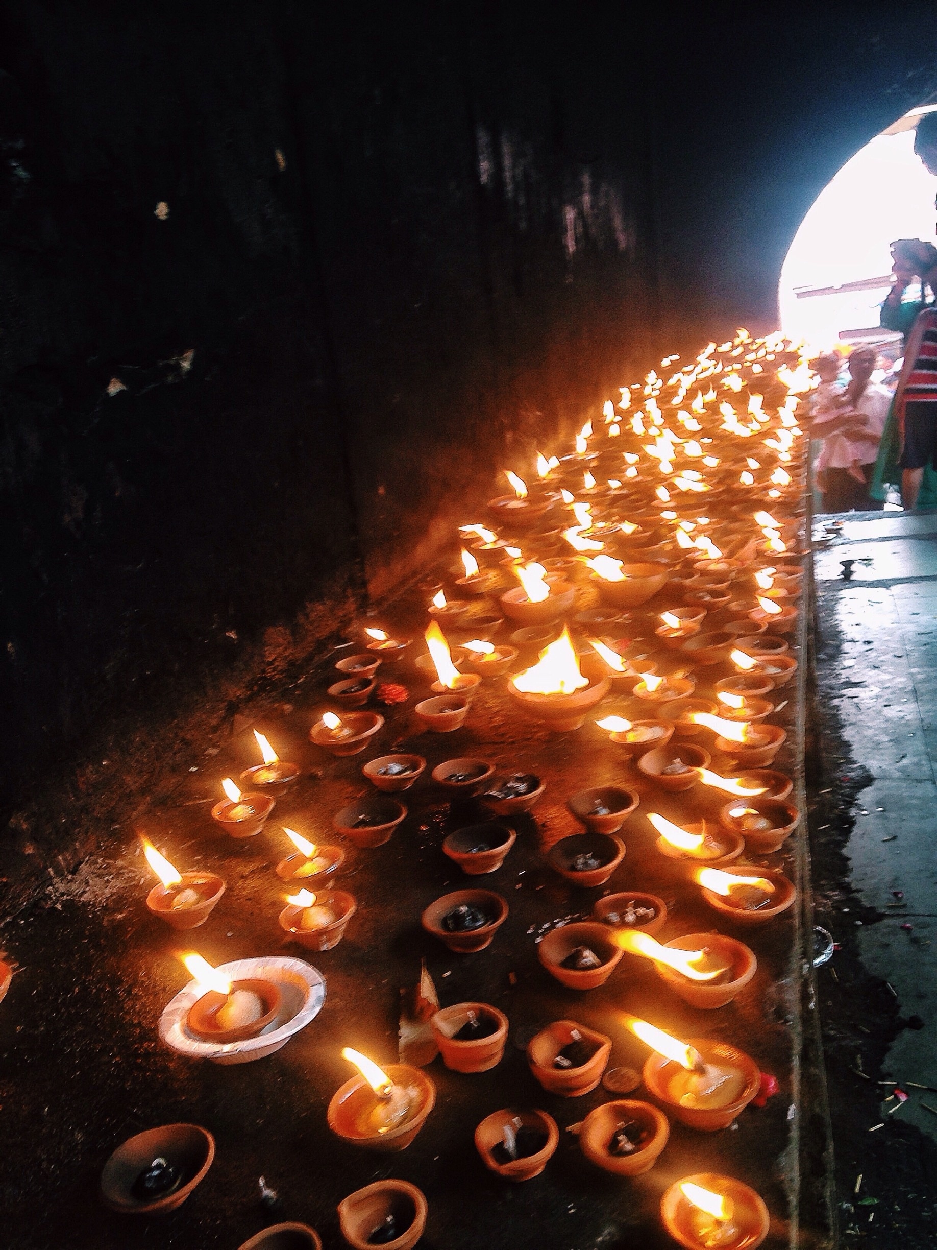 Hundreds of lamps lit by the devotees of Lord Krishna at the Banke Bihari Temple in Vrindavan, Mathura(UP, India). 
#Bestof5