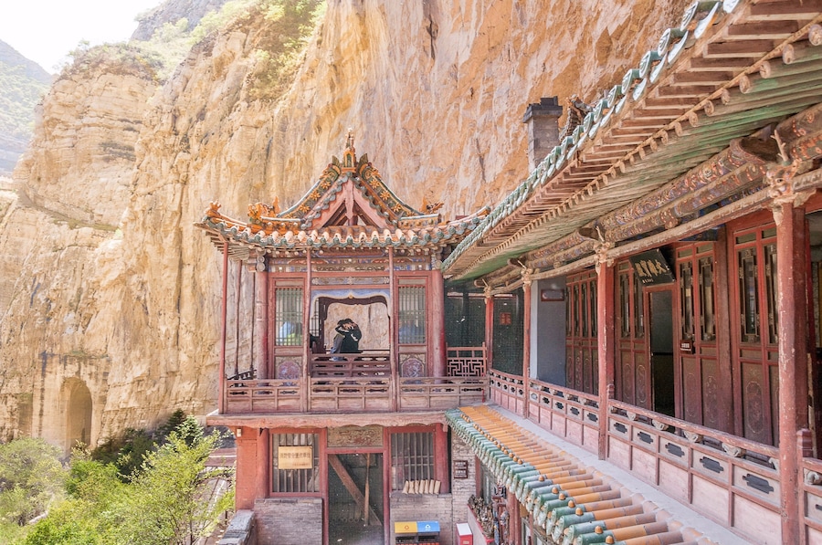 Whilst planning a visit to China, I came across these hanging temples. Off course I had to to go to Datong. Seen from far, look so precariously balanced on the hill top. Worth the visit.