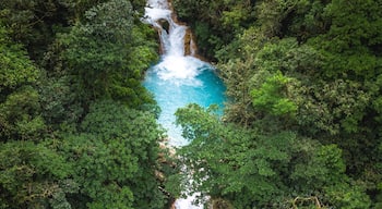Such a treat to see the incredible blue colors of Rio Celeste from above.