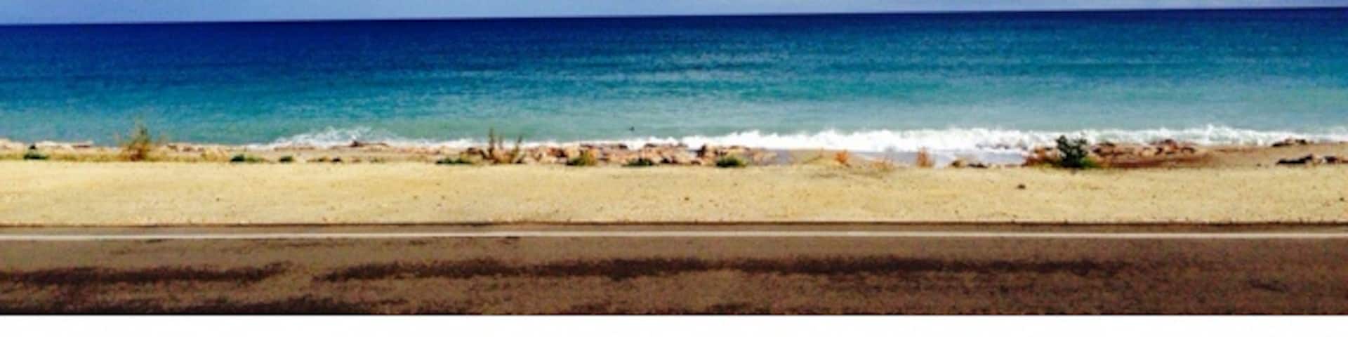 The beach in Garrucha right before entering Mojacar, lucky to call this home for the year.