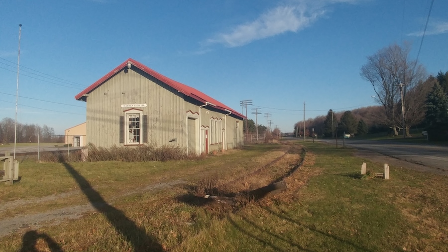 A former rail depot in Darien Center.