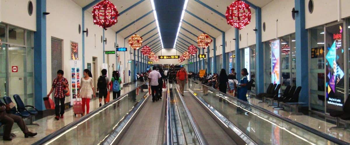 Inside the Bandaranaike Intnl Airport, Colombo.