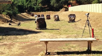 The archery range at Escondido Fish and Game Association. They have very nice facilities including 150 yd rifle range, pistol range, trap/skeet range, safety and instruction classes, etc. Glad places like this still manage to exist in California.