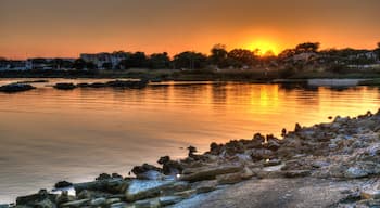 Beautiful sunset overlooking Pensacola Bay in northwest Florida. Great spot to fish or just relax. In between the beach and downtown area, just a few minutes drive from each. #colorful #pensacola #sunset #veryorange