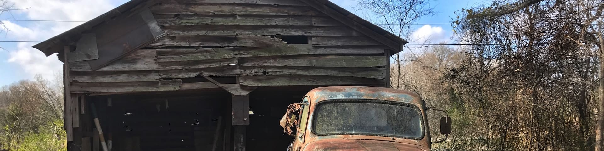 I found this just off of the 521 highway where an old barn was housing a very old Ford truck. But don’t look for it now because it’s gone