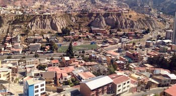 The strange landscape and cityscape of La Paz from the Teleferico - a great way to see the city for just a few Bolivianos.