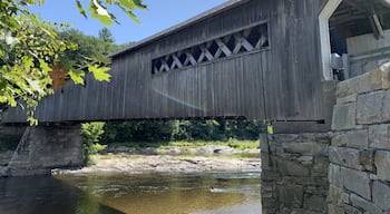 New England is known for their covered bridges.  A beautiful example is the West Dummerston Bridge over the West River in southern Vermont.
#InStone