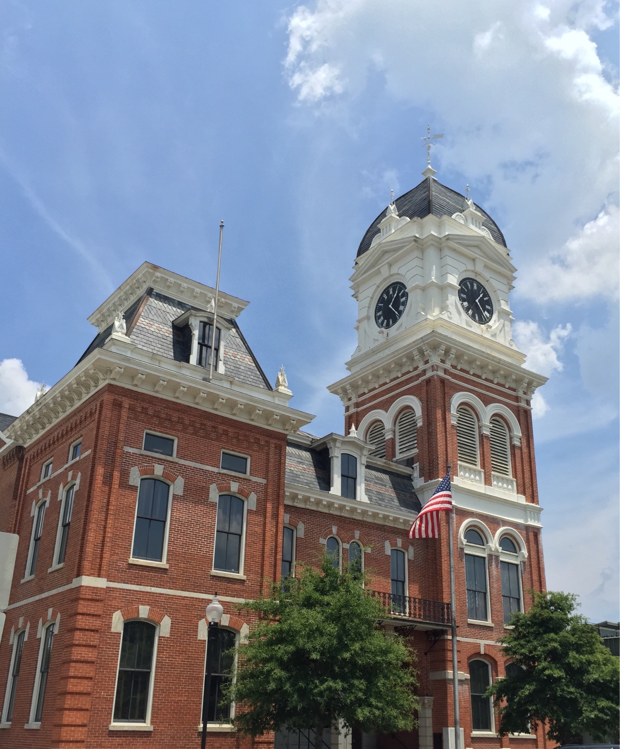 The Newton County courthouse in Covington, GA.  Constructed in 1884, it has been the back drop for several movies and tv shows such as Vampire Diaries, In the Heat of the Night, The Dukes of Hazzard, My Cousin Vinny, and many more.  