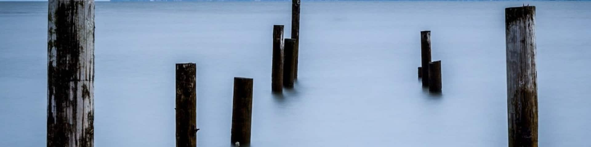Jetty Posts approx 30 mins after high tide #bvs