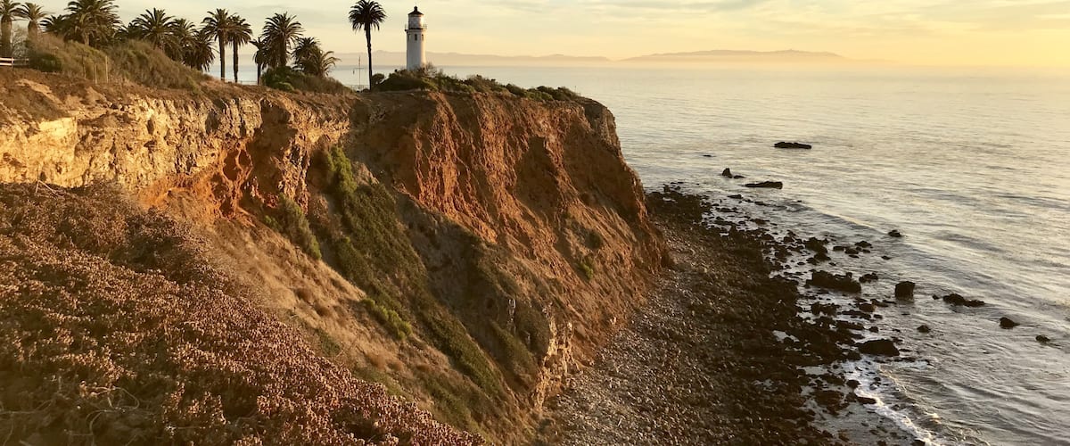 Enjoyed a sunset walk. This is the view from the Point Vicente Interpretive Center.