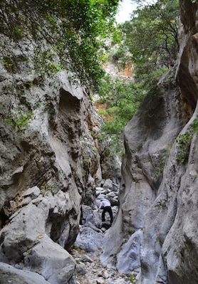 This is deep in Kritsa Gorge, one of the many utilized by resistance fighters on Crete in WWII. Though it's a bit rugged, we enjoyed our time in here immensely. We only spent about 2 hours all up and the weather came and got us at one stage. You can do a much longer hike and come out at a village on the other side.