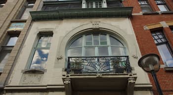Beautiful Art Nouveau window and balcony.